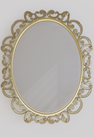 3 d модель зеркала в стиле "барокко"