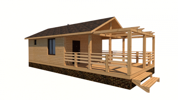 3D каркасных бань и домов