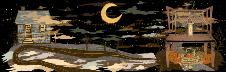 Осенний принт для эмалированной кружки