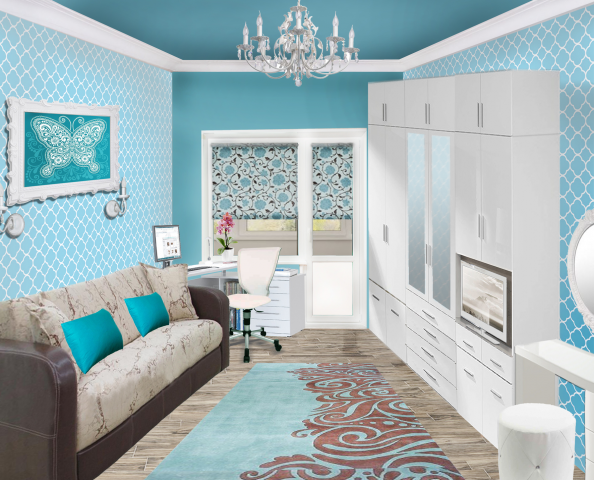 Интерьер. "Сталлинка" 9-ти метровая комната.