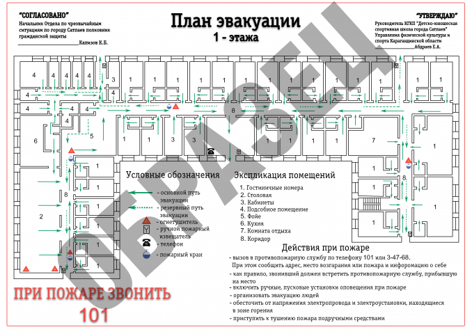 план эвакуации