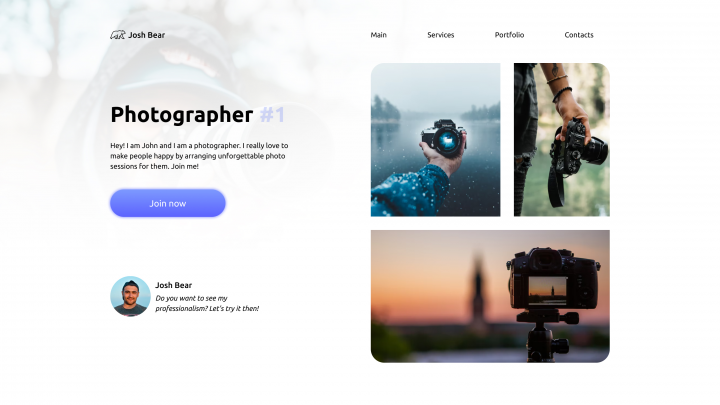 Design site of photographer