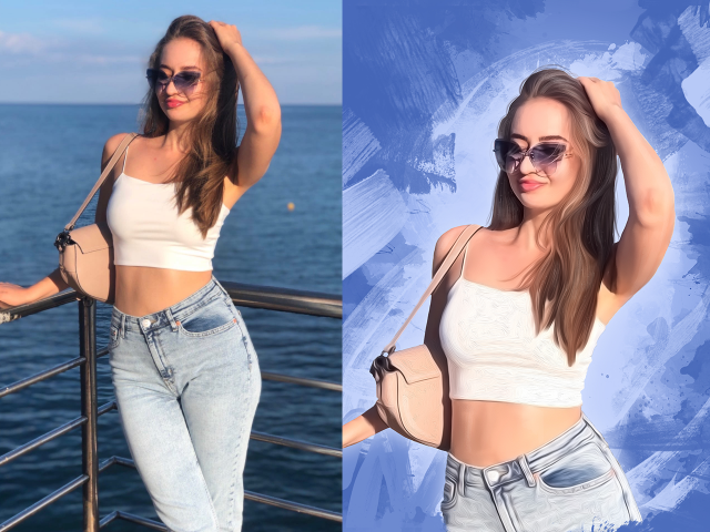 Обработка фото под стиль «Масло»