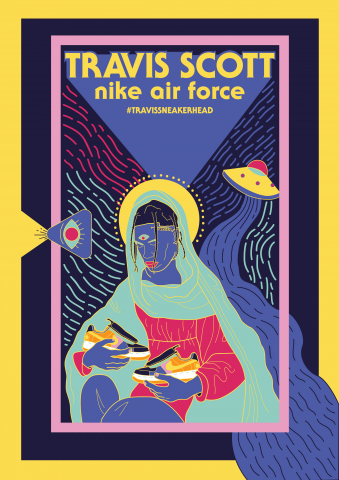 Постер для Nike Air Force//Travis Scott