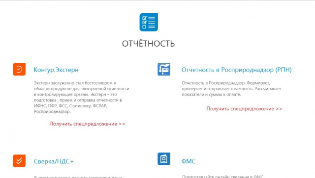 Тексты о продуктах отчетности Контур.Партнер