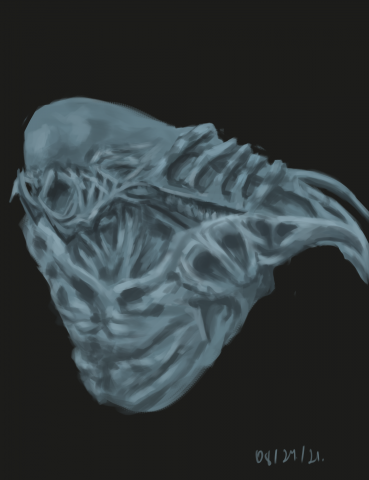 sketch of alien