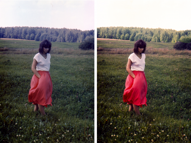 Ретушь фотографии со слайда