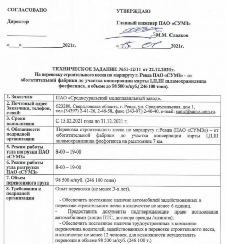выигранный тендер