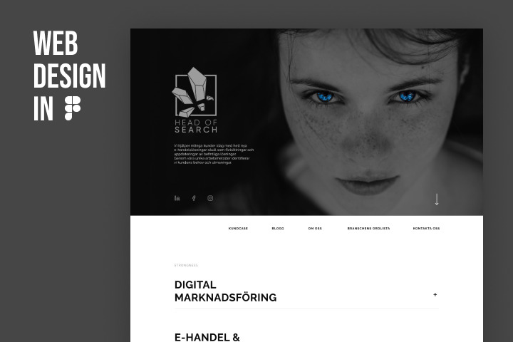 Дизайн главной страницы для шведской студии