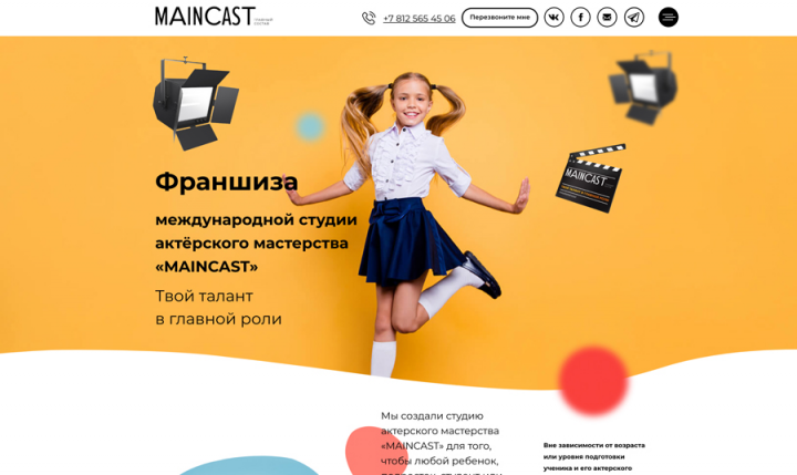 Лендинг для франшизы