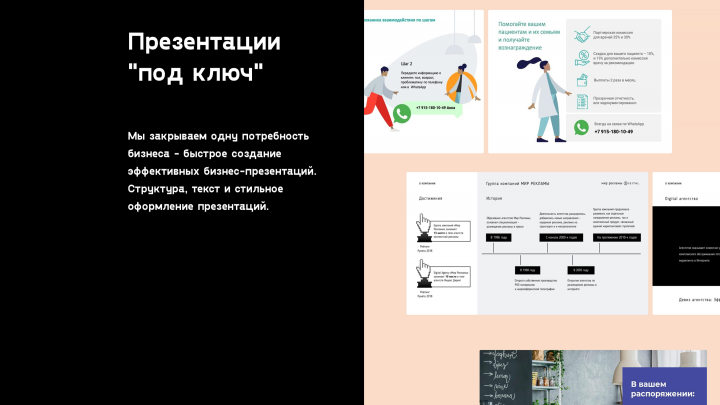 Блок портфолио с анимацией