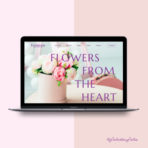 Landing page for florists services