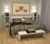 Кровать и тумбы