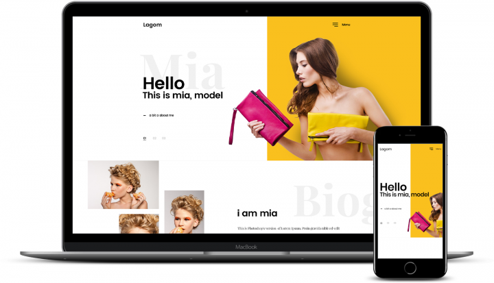 Минималистичное женское портфолио (верстка)