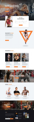 Landing page на тему фитнеса