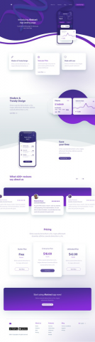 Landing page абстрактного приложения