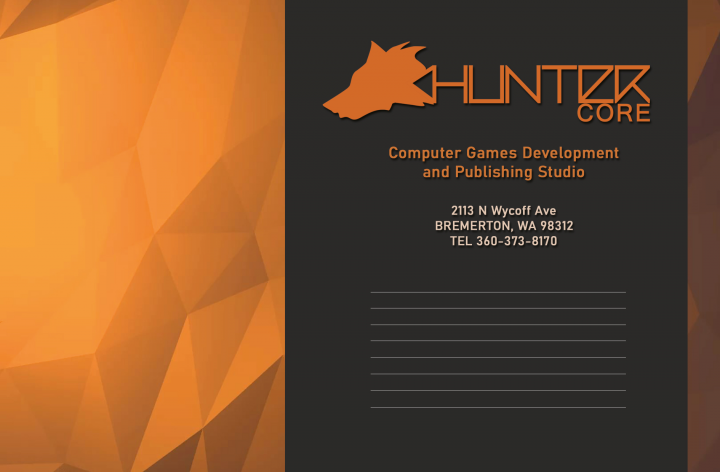 Деловой конверт компании "Hunter core"