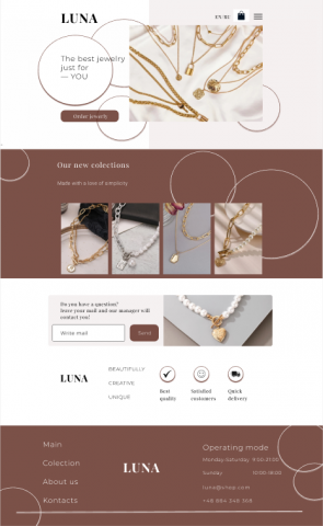 Интернет-магазин модных украшений — LUNA