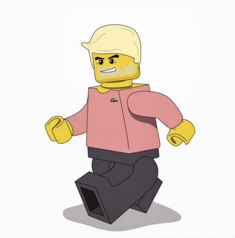 Фигурка LEGO, срисованная с человека