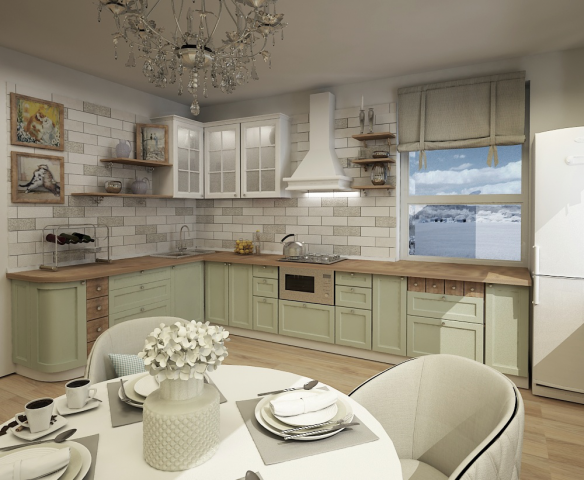 Проект кухни в скандинавском стиле