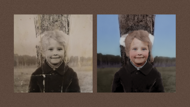 Ретушь и покрас старой фотографии