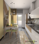 Бюджетный интерьер. Кухня. Вид-1