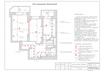 Дизайн-проект. План размещения светильников.