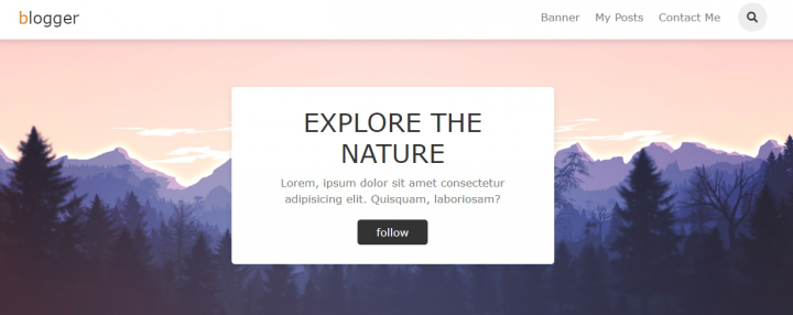 Адаптивная вёрстка блога "Explore The Nature"