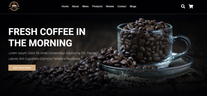 Адаптивная вёрстка сайта "Coffee Shop"