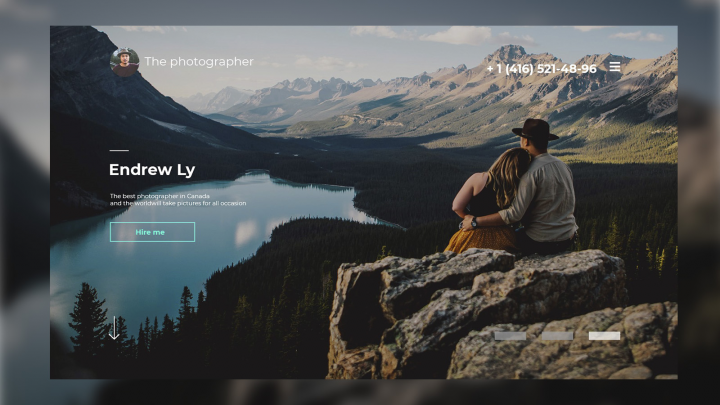 Landing Page для фотографа-путешественника