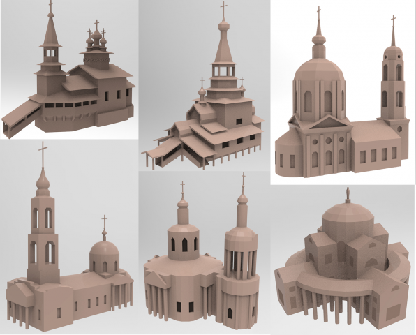 Lo-poly здания (3DSMax)