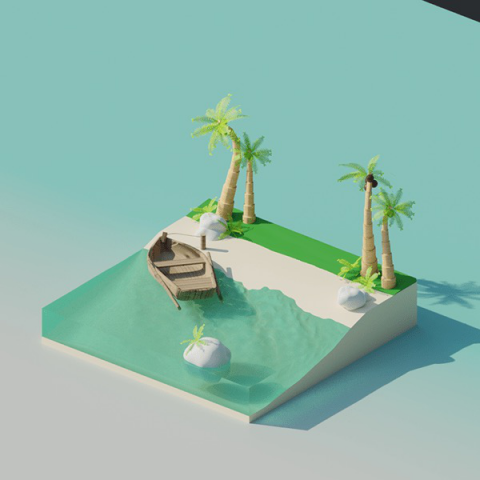 3d модель острова