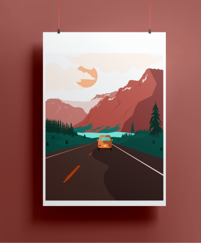 summer landscape of mountains