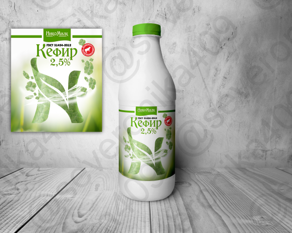 Дизайн-концепт на упаковке молочной продукции.