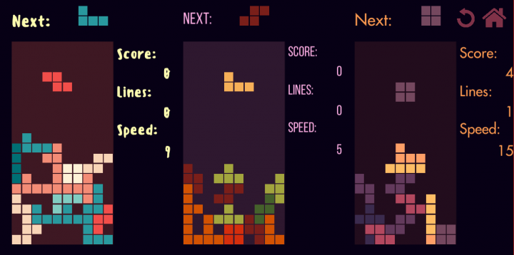 Интерфейс тетриса