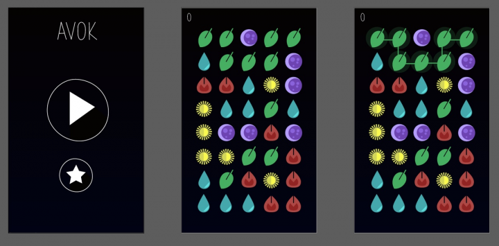 Разработка приблизительного интерфейса мобильной игры "Avok"