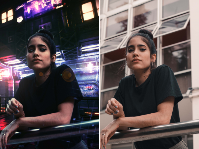 Обработка фото в стиле киберпанк