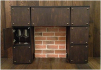 разработка дизайна и покраска шкафа-камина