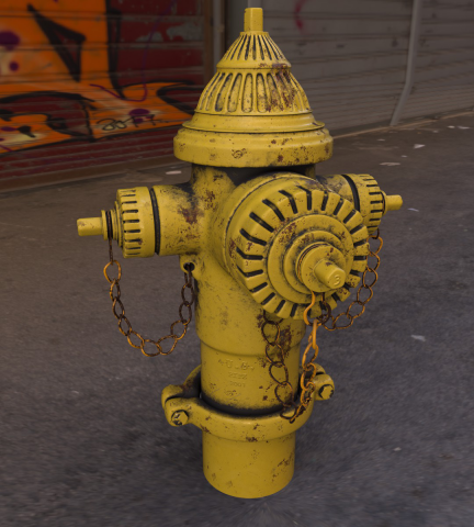 Модель пожарного гидранта high poly