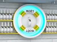 Дизайн для Moet & Chandon: брендирование заведения