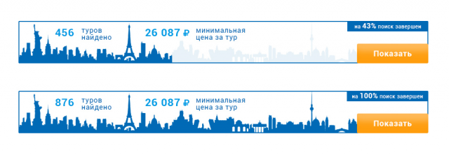 Полоса загрузки туров