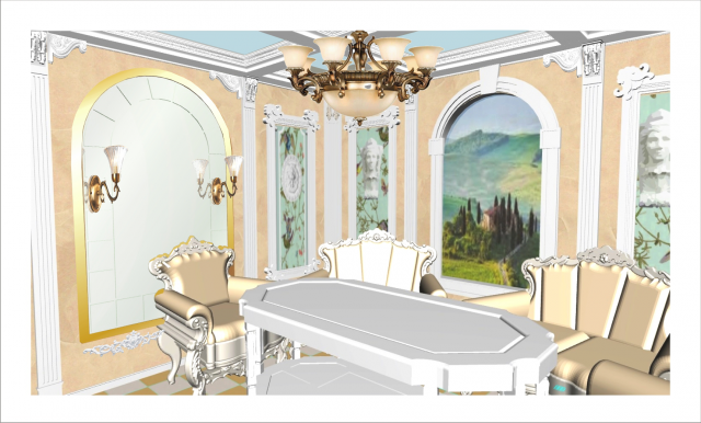 Интерьер вип-зоны ресторана