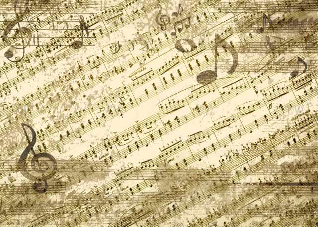 упаковочная бумага ноты