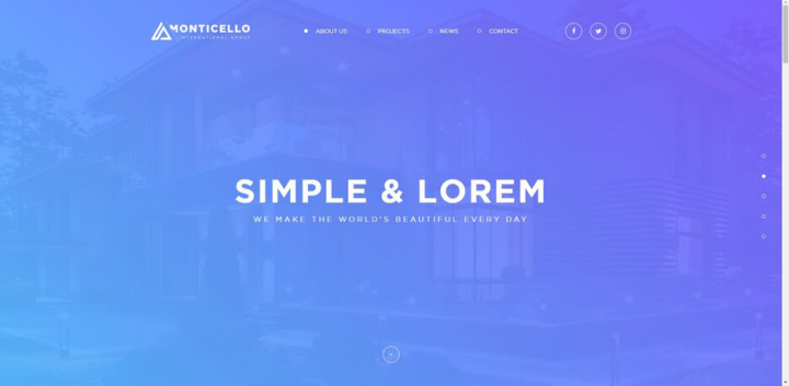Landing page "Monticello"