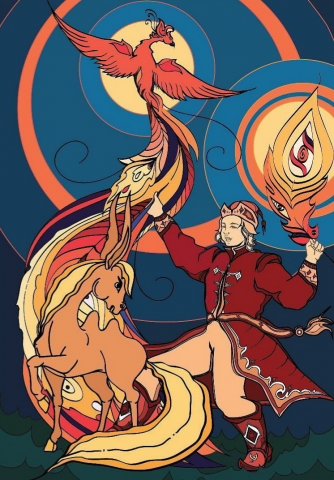 Иллюстрация к сказке "Конёк Горбунок"