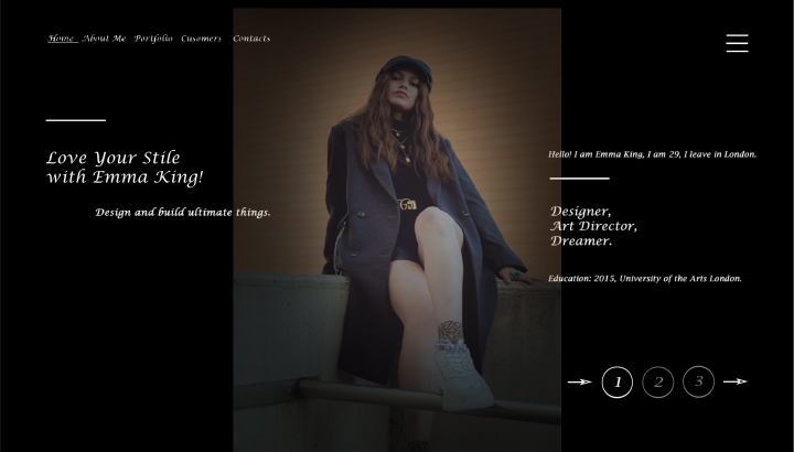 landing Page for Designer
