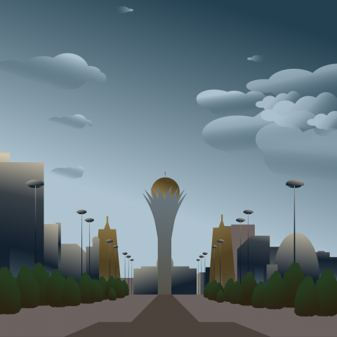 Отрисовка города в векторе