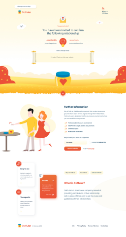 Адаптивная верстка сайта OathJar