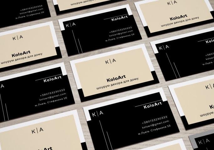 Визитка под стиль сайта для KoloArt