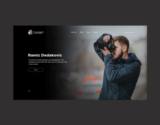 Landing Page для фотографа